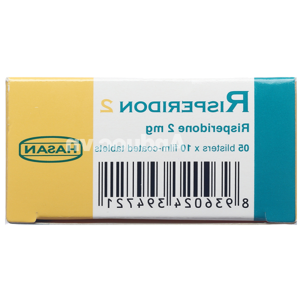 Risperidon 2 Hasan trị tâm thần phân liệt (5 vỉ x 10 viên)