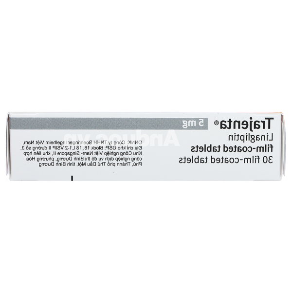 Trajenta 5mg trị đái tháo đường tuýp 2 (3 vỉ x 10 viên)
