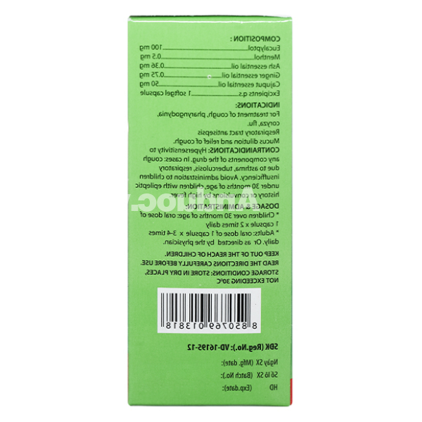 Eugica Fort trị ho, đau họng (10 vỉ x 10 viên)