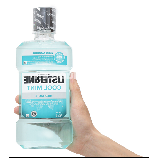 Nước súc miệng Listerine Zero không cay diệt khuẩn chai 750ml