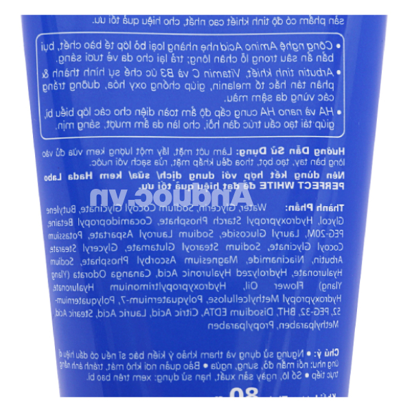 Kem rửa mặt Hada Labo Perfect White dưỡng trắng tuýp 80g