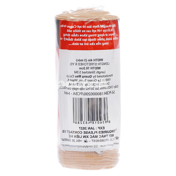 Băng thun y tế 3 móc QM (0.1m x 5.5m)