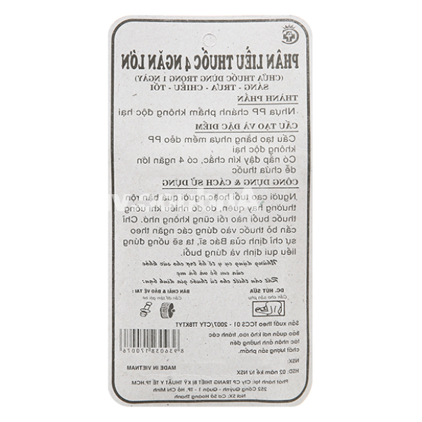 Dụng cụ phân liều thuốc 1 ngày MTS