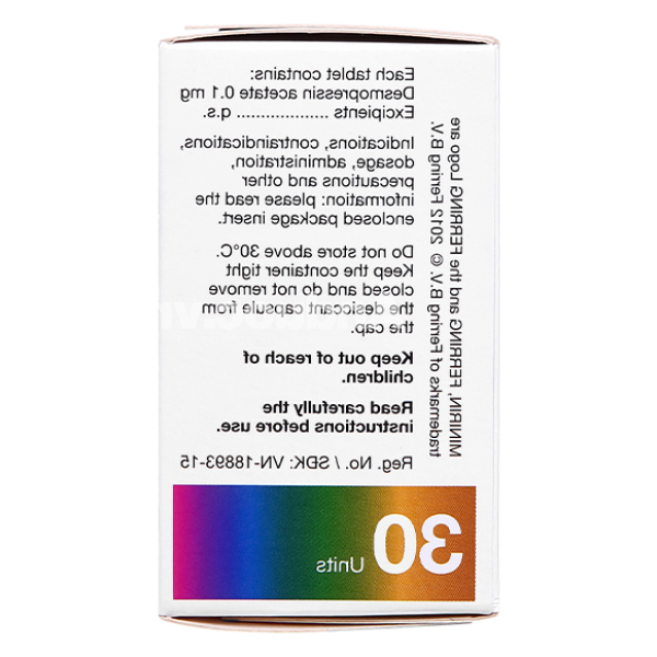 Minirin 0.1mg trị đái tháo nhạt, tiểu đêm lọ 30 viên