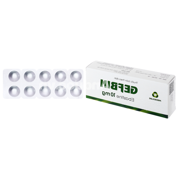 Gefbin 10mg trị viêm mũi dị ứng, nổi mày đay vô căn mạn tính (3 vỉ x 10 viên)