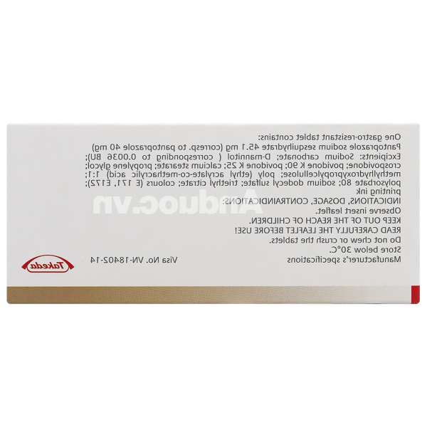 Pantoloc 40mg trị trào ngược dạ dày, thực quản (1 vỉ x 7 viên)