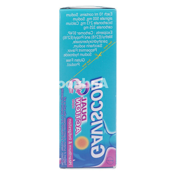 Hỗn dịch uống Gaviscon Dual Action trị trào ngược dạ dày, thực quản (24 gói x 10ml)