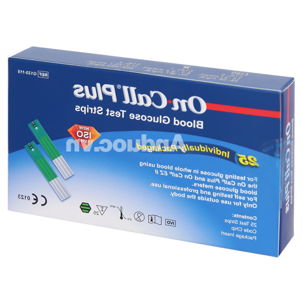 Que thử đường huyết On Call Plus hộp 25 que