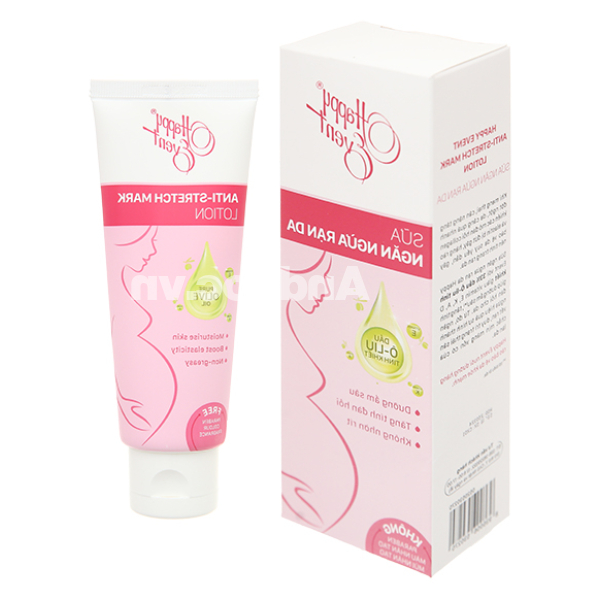 Sữa ngừa rạn da Happy Event dưỡng ẩm, tăng đàn hồi da tuýp 100ml