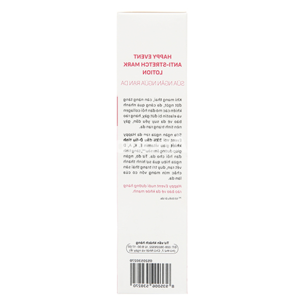 Sữa ngừa rạn da Happy Event dưỡng ẩm, tăng đàn hồi da tuýp 100ml