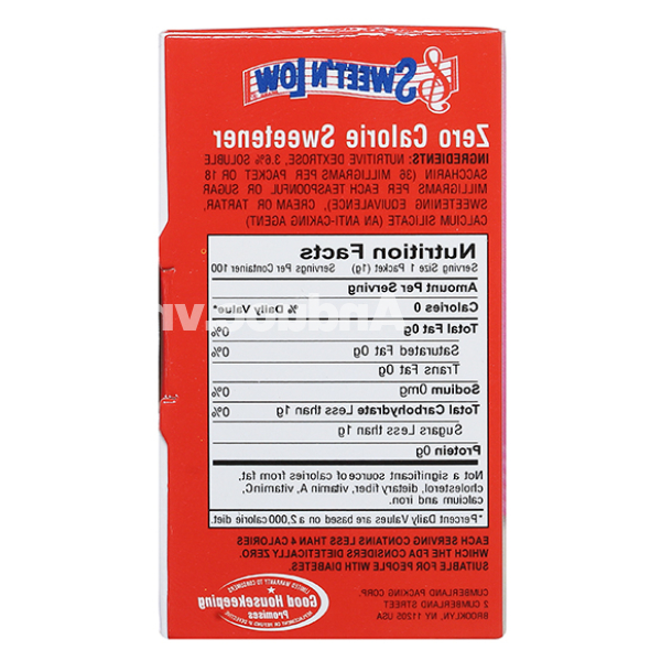 Đường ăn kiêng Sweet'n Low hộp 100g (100 gói x 1g)