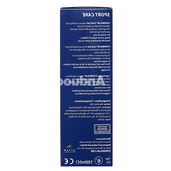 Gel làm lạnh Starbalm giảm đau, kháng viêm xương khớp tuýp 100ml