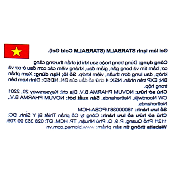 Gel làm lạnh Starbalm giảm đau, kháng viêm xương khớp tuýp 100ml