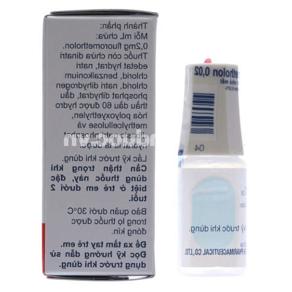 Hỗn dịch nhỏ mắt Flumetholon 0.02% trị các bệnh viêm ngoài mắt lọ 5ml