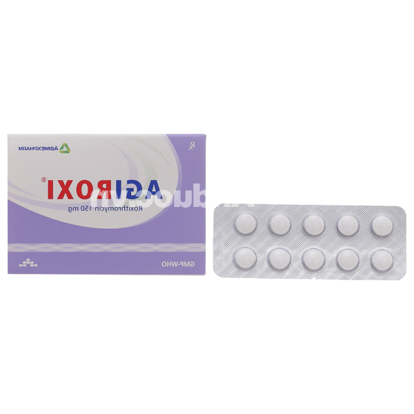 Agiroxi 150mg trị nhiễm khuẩn (10 vỉ x 10 viên)