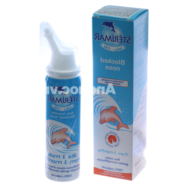 Xịt mũi Sterimar Blocked Nose Baby hỗ trợ giảm viêm mũi cho bé chai 50ml