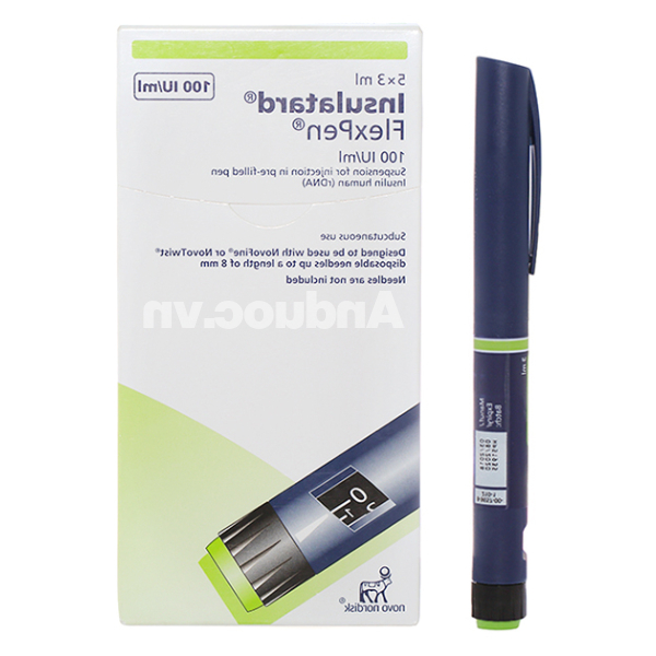 Bút tiêm Insulatard FlexPen 100IU/ml trị đái tháo đường (5 cây x 3ml)