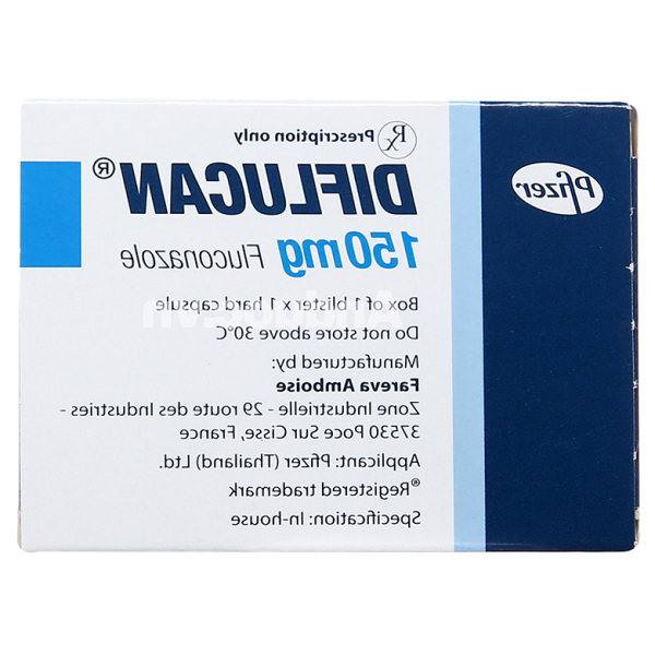 Diflucan 150mg trị nhiễm nấm (1 vỉ x 1 viên)