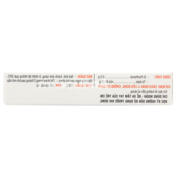 Kem bôi Panthenol trị bỏng, phục hồi da bị tổn thương tuýp 10g