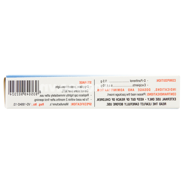 Kem bôi Panthenol trị bỏng, phục hồi da bị tổn thương tuýp 10g