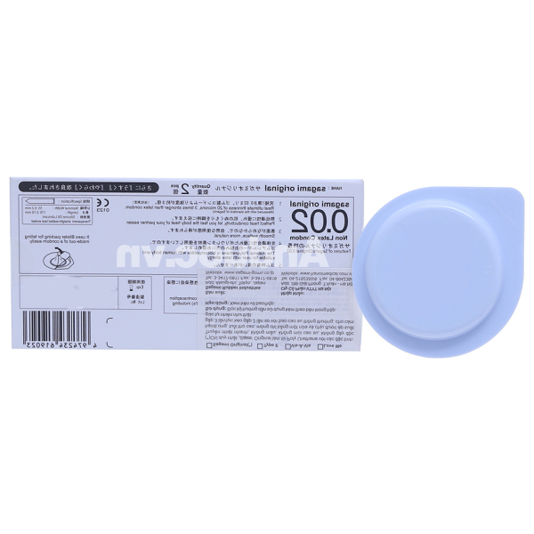 Bao cao su Sagami Original siêu mỏng 0.02 55mm hộp 2 cái