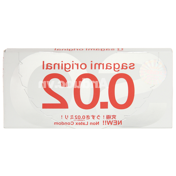 Bao cao su Sagami Original siêu mỏng 0.02 55mm hộp 2 cái