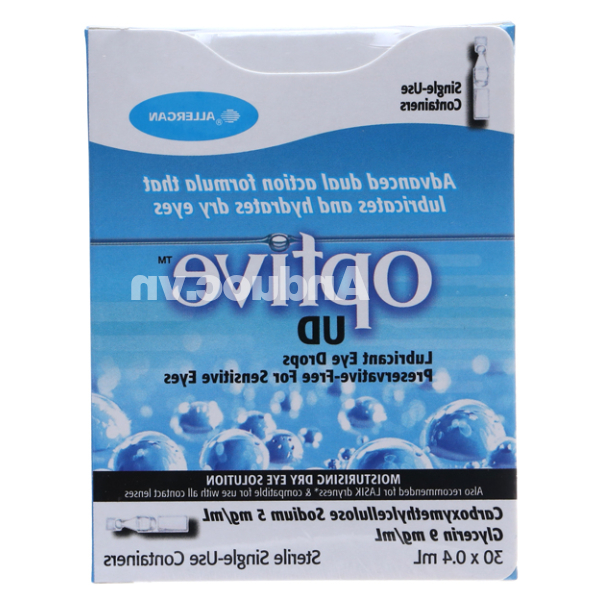 Dung dịch nhỏ mắt Optive UD giảm kích ứng mắt, khô mắt (30 ống x 0.4ml)