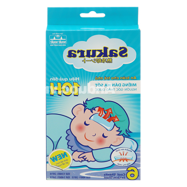 Miếng dán hạ sốt Sakura cho bé (3 gói x 2 miếng)