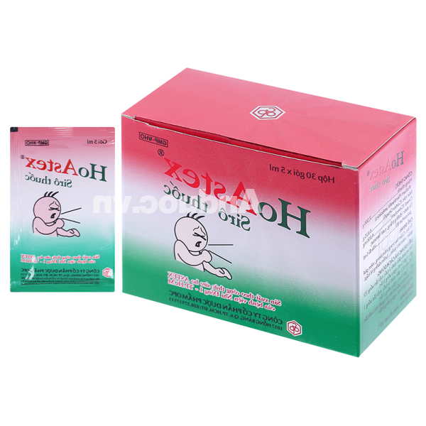 Siro HoAstex trị ho, viêm phế quản (30 gói x 5ml)