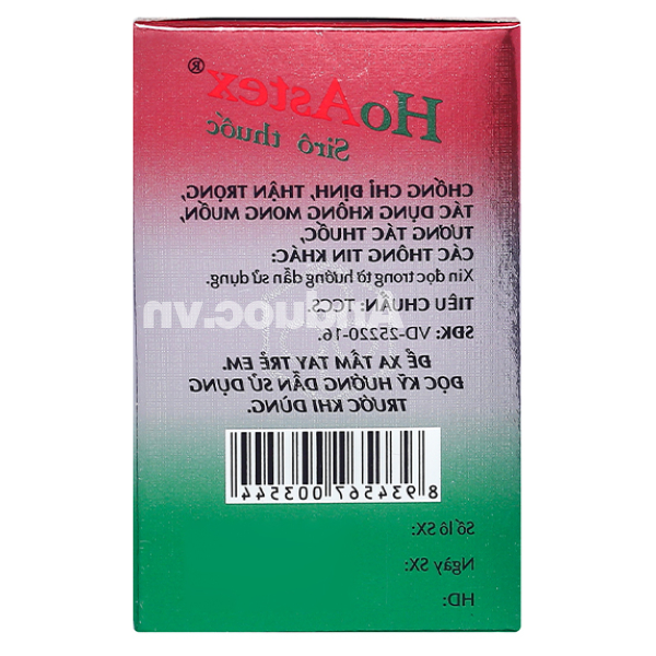Siro HoAstex trị ho, viêm phế quản (30 gói x 5ml)