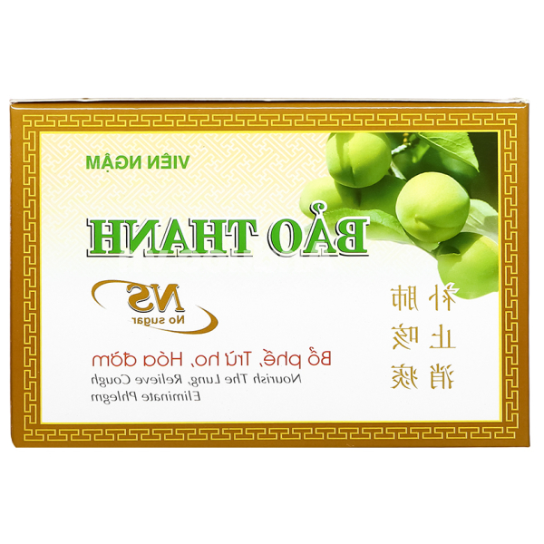 Viên ngậm Bảo Thanh không đường trị ho, bổ phế (20 vỉ x 5 viên)