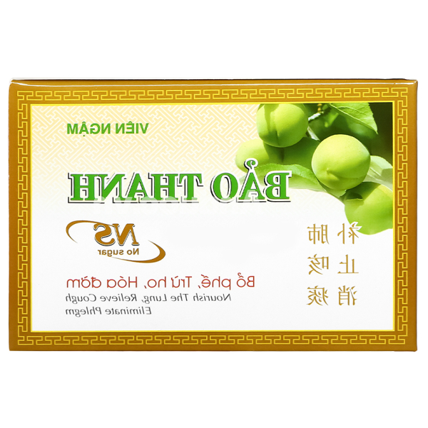 Viên ngậm Bảo Thanh không đường trị ho, bổ phế (20 vỉ x 5 viên)