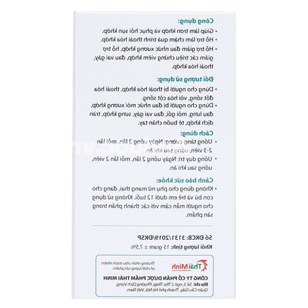 Khương Thảo Đan làm trơn và phục hồi sụn khớp hộp 30 viên