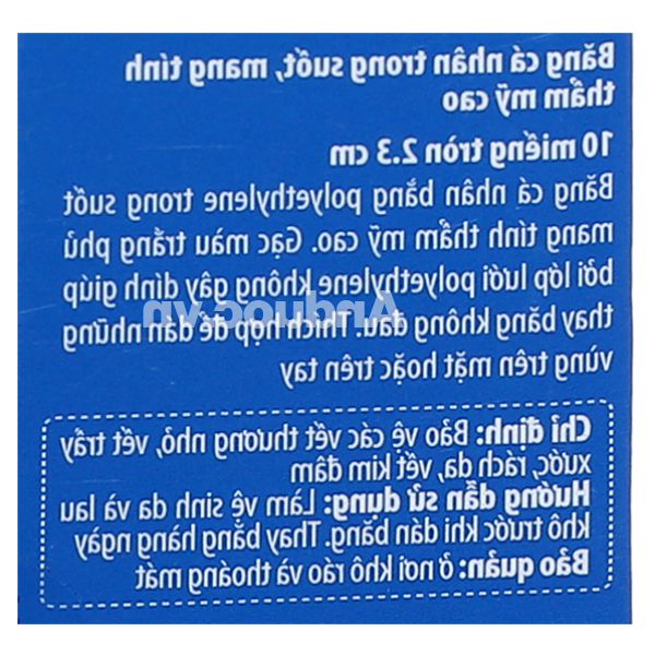 Băng cá nhân trong suốt Urgo Teen 2.3cm hộp 10 miếng