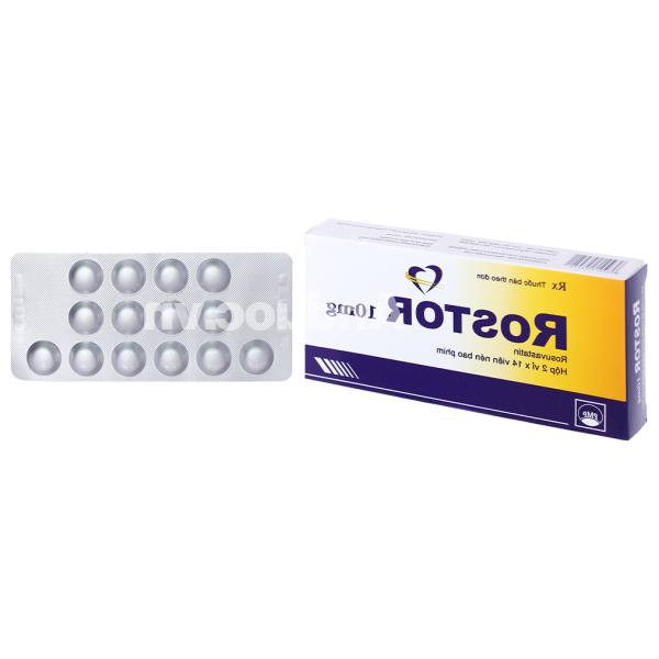 Rostor 10mg trị tăng mỡ máu (2 vỉ x 14 viên)