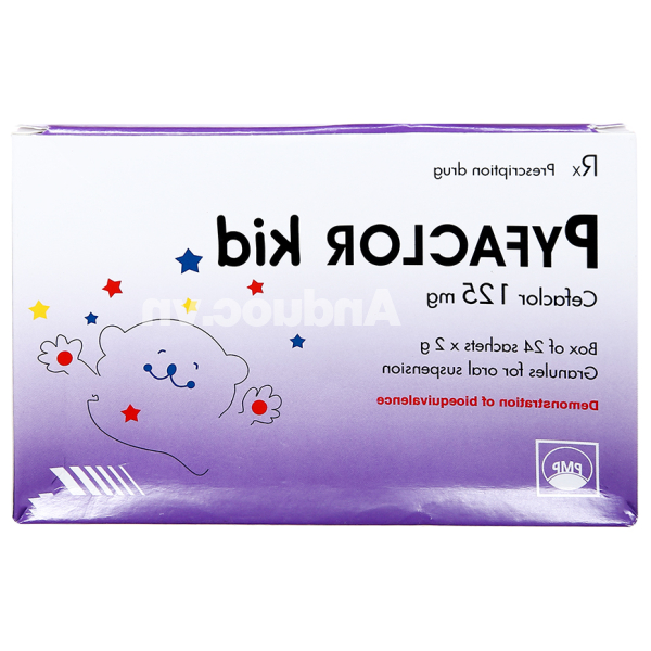 Cốm pha hỗn dịch uống Pyfaclor Kid 125mg trị nhiễm khuẩn hô hấp (24 gói x 2g)