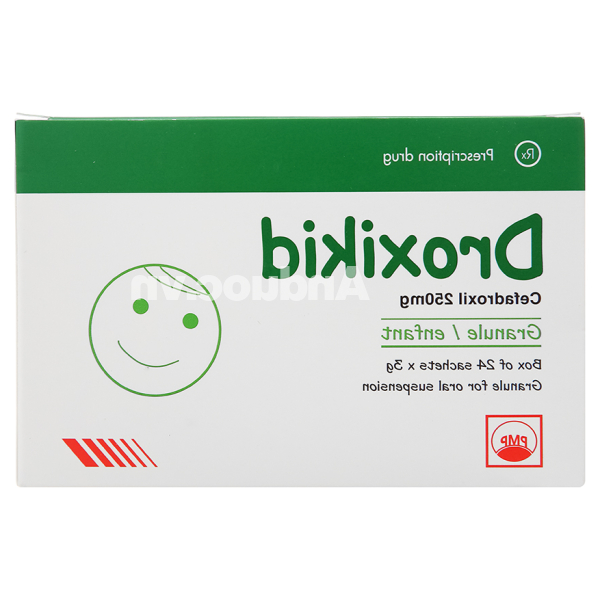 Thuốc cốm Droxikid 250mg trị nhiễm khuẩn đường tiết niệu, đường hô hấp (24 gói x 3g)
