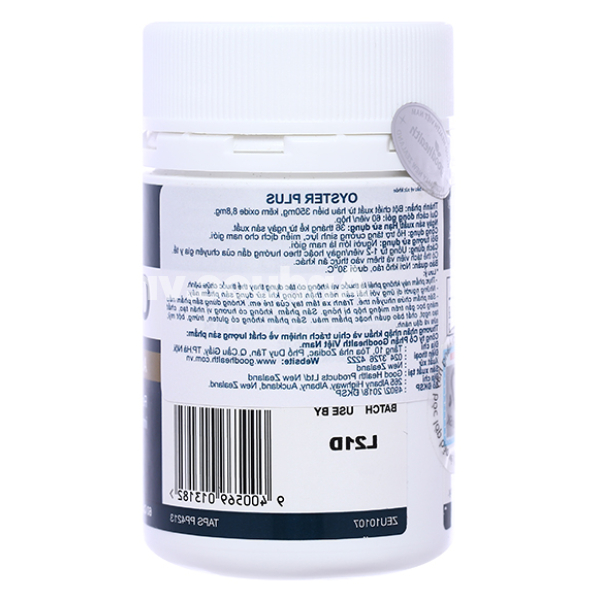 Goodhealth Oyster Plus tăng miễn dịch, sinh lực cho nam chai 60 viên