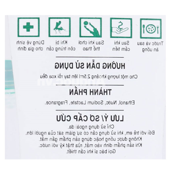 Nước rửa tay Green Cross hương trà xanh kháng khuẩn chai 100ml