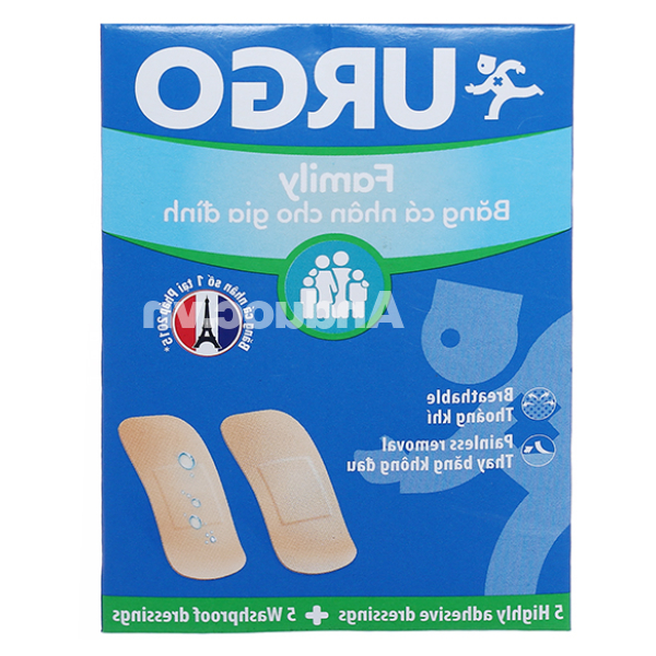 Băng cá nhân Urgo Family hộp 10 miếng