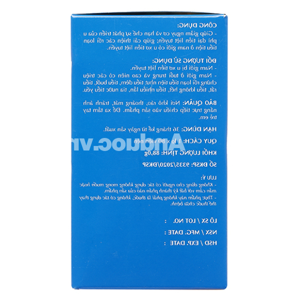 Vương Bảo giảm nguy cơ, sự phát triển của u phì đại tiền liệt tuyến hộp 80 viên