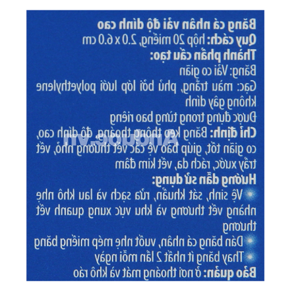 Băng cá nhân vải Urgo Durable (2 x 6cm) hộp 20 miếng