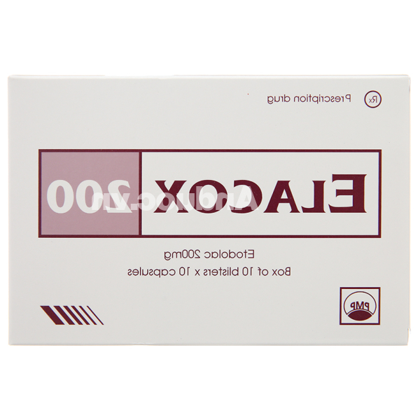 Elacox 200 giảm đau, kháng viêm xương khớp (10 vỉ x 10 viên)