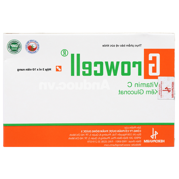 Growcell hỗ trợ tăng đề kháng hộp 30 viên