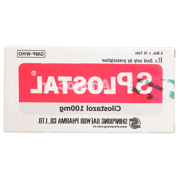 SPLostal 100mg phòng và trị huyết khối (3 vỉ x 10 viên)