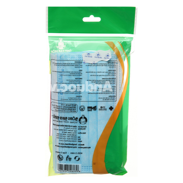 Khẩu trang y tế Meriday 3 lớp màu xanh túi 10 cái