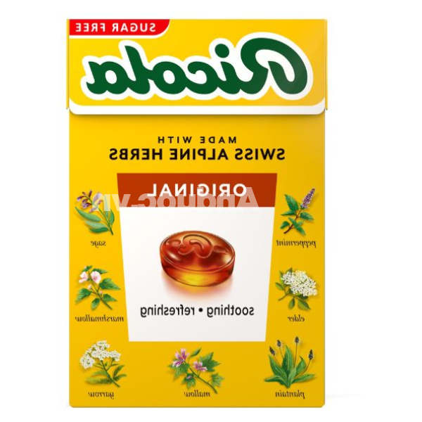 Kẹo thảo mộc Ricola Original không đường dịu cổ họng hộp 40g