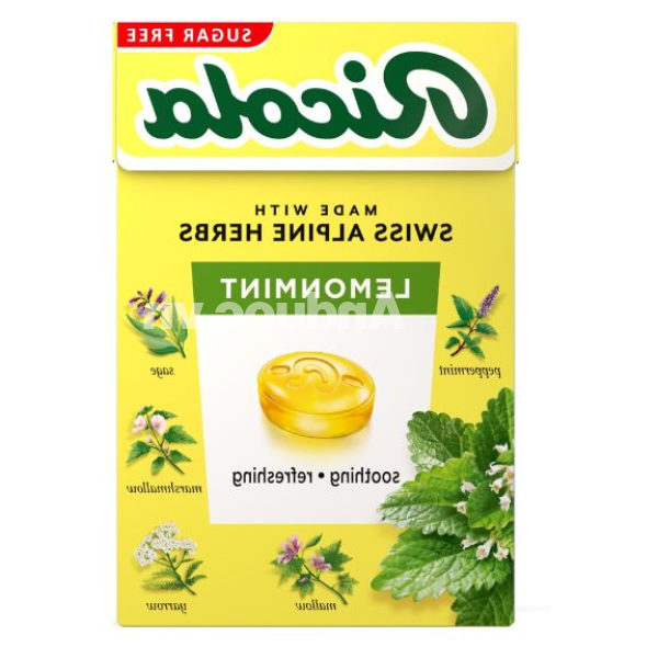 Kẹo thảo mộc Ricola Lemon Mint không đường giảm ho hộp 40g