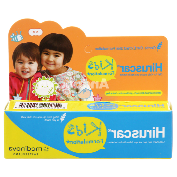 Gel Hiruscar Kids Formulation mờ và làm phẳng sẹo cho bé tuýp 10g