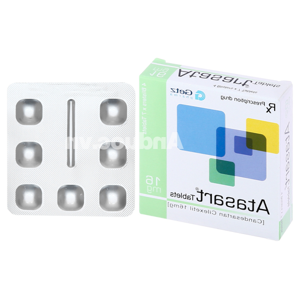 Atasart Tablets 16mg trị tăng huyết áp (4 vỉ x 7 viên)